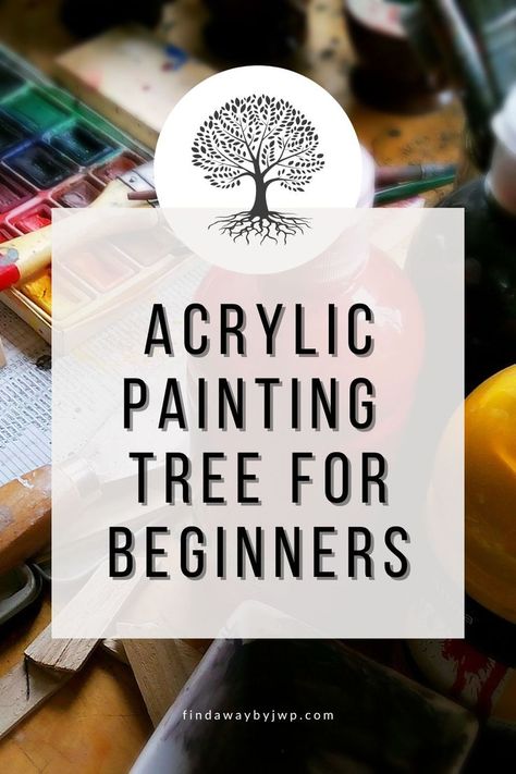 Acrylic painting tree for beginners. Discover beautiful and easy acrylic tree painting for beginners that will be a wonderful addition to our living room and elevate our wall decor. Tree Painting For Beginners, Acrylic Tree Painting, Tree Painting Easy, Tree Of Life Crafts, Tree Of Life Painting, Painting For Beginners, Crafts For Home Decor, Beginner Painting, Diy Crafts For Home Decor