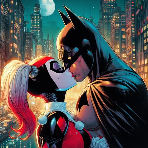 Harley Quinn Fanart, Batman And Harley Quinn, Batman And Harley, Superhero Pictures, Batman Love, Batman Drawing, Dc World, Gotham Girls, Search Pins