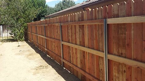 Wood Fence Post Options | Metal Fence Posts Dog Ear Fence, Build A Fence, Steel Fence Posts, Wood Fence Post, Metal Fence Posts, Wood Fence Design, Fence Styles, Building A Fence, Fence Posts