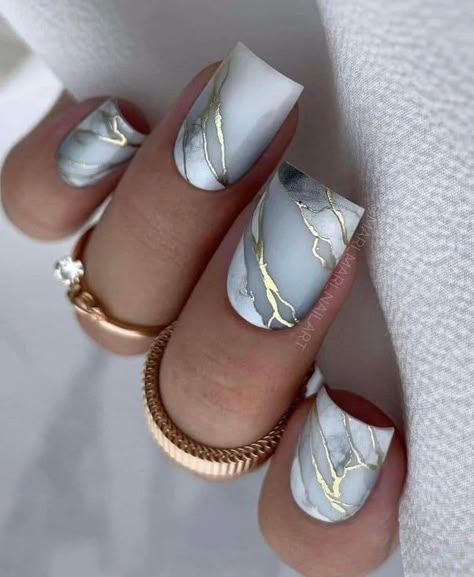 Ballet Nails, Marble Nail Designs, Blush Nails, Gray Nails, Nail Designs Glitter, Short Nail Designs, Manicure Y Pedicure, Bling Nails, Fancy Nails