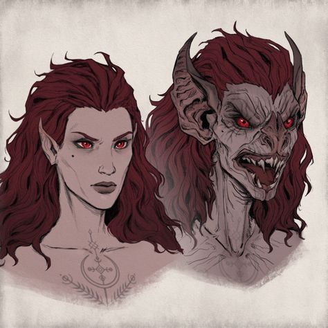 Transformation of the Vampire, Kiana Hamm on ArtStation at https://www.artstation.com/artwork/3ogz3m Draw Vampire, One Eye Character Design, Vampire Design Character, Vampire Inspiration, Demonic Woman, Monster Vampire Art, Drawing Vampire, Werebat Vampire, Vampire Transformation