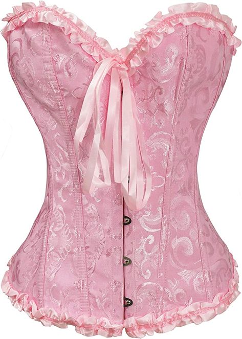 Bslingerie Womens Waist Cincher Bustier Boned Corset at Amazon Women’s Clothing store Pink Corset, Boned Corsets, Halloween Costume Outfits, Cosplay Diy, Hook And Eye, Waist Cincher, Bustiers, Stage Outfits, Corsets