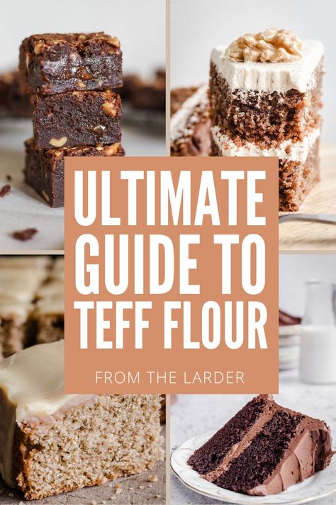 This guide to Teff Flour will introduce you to this incredible naturally gluten-free flour. It can be used in a variety of bakes from breads to cakes to cookies. It is nutrient packed with a sweet malty flavour. #teffflour #glutenfree #bakingtips #flour #teff #glutenfreecake Teff Sourdough Bread, Teff Flour Cookies, Teff Flour Bread, Teff Cookies, Teff Flour Recipes, Teff Bread, Cake Flour Recipe, Teff Recipes, Teff Flour