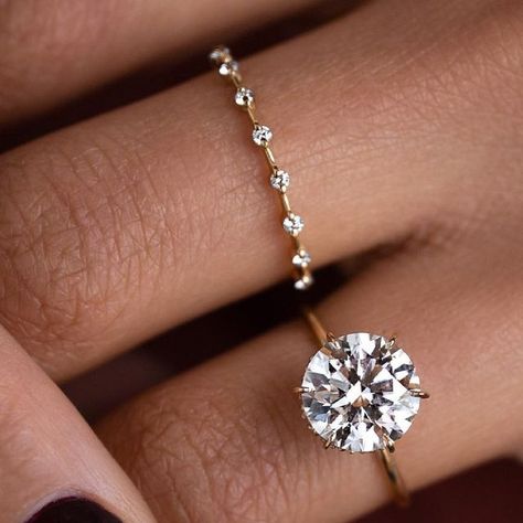 Melanie Casey Fine Jewelry on Instagram: "I love when an engagement ring looks simple from the top down view, but has an unexpected surprise from the side. Swipe to see the surprising side view of this 3ct diamond ring!" Mosaic Engagement Ring, 3ct Diamond Ring, Top Down View, Melanie Casey, Engagement Ideas, Top Down, Side View, Diamond Ring, Engagement Ring