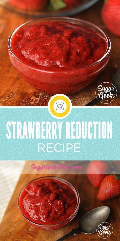 Strawberry reduction is when you take fresh or frozen strawberries and heat them to reduce the amount of liquid. You might do this to make a puree to use as a topping, to add into cake batter or even for buttercream. Strawberry Cake Filling Frozen, Strawberry Puree Desserts, Strawberry Reduction Sauce, Strawberry Compote For Cake, Strawberry Puree Recipe For Cake, Strawberry Puree Recipe, Strawberry Reduction, Strawberry Purée, Frozen Fruit Recipes