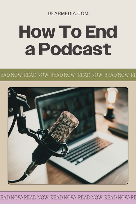 Ready to leave your listeners wanting more? Learn how to end your podcast episodes on a high note with our top tips! From crafting a catchy closing to thanking your dedicated audience, we've got you covered. Dive into our guide and discover how to create an outro that sets your podcast apart and keeps listeners coming back for more. Don't miss out on these valuable insights! #PodcastStrategy #AudienceEngagement #ContentCreation Launching A Podcast, Things Needed For Podcast, How To Start A Video Podcast, Podcast Script, What Do You Need To Start A Podcast, How To Record A Podcast, Dear Media, Podcasting Tips, Podcast Ideas