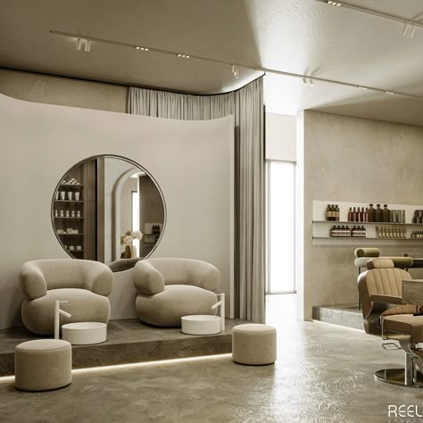 ALLER Bueaty Salon Design, Minimalistic Beauty Salon, Beauty Salon Studio, Luxury Beauty Salon Design Interior, Modern Hair Salon Interior Design Luxury, Luxury Hair Salon Design, Luxury Beauty Salon Design, Beauty Salon Decor Luxury, Beauty Salon Luxury