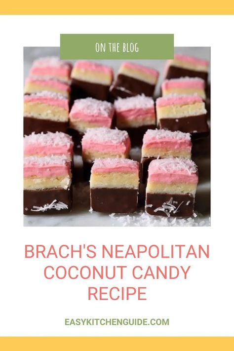 Brach's Neapolitan Coconut Candy Recipe Cassava Pone Recipe, Coconut Candy Recipe, Cassava Pone, Brachs Candy, Coconut Candy, Simple Dessert, Candy Recipe, Candy Recipes Homemade, Christmas Candy Recipes