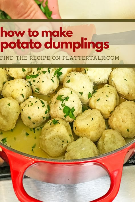 Potato Dumplings Recipe Homemade, Homemade Potato Dumplings, Potato Soup Dumplings, Dumplings Recipe Homemade Dough, How To Make Potato Dumplings, Potato Dumplings For Soup, Potatoe Dumpling Soup, Leftover Mashed Potato Dumplings, Polish Dumplings Recipe Homemade