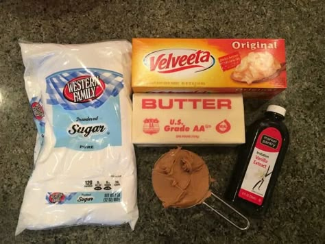 Velveeta Cheese Fudge Recipe, Velvetta Fudge, Velveeta Cheese Fudge, Cheese Fudge Recipe, Velveeta Fudge, Recipe For Fudge, Homemade Cream Cheese Icing, Cheese Fudge, Treats For Christmas