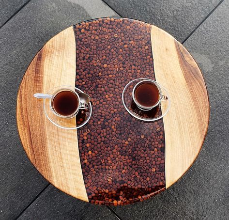 Elevated House Design, Epoxy Furniture, Bean Art, Coffee Bean Art, Epoxy Projects, Amazing Resin, Wood Resin Table, Woodwork Projects, Drawing Machine