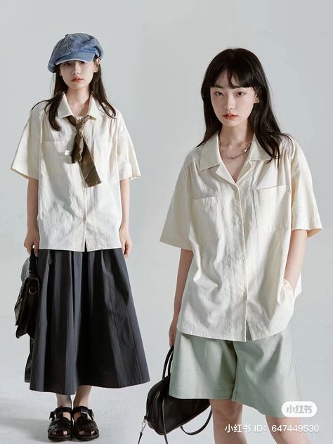 Startup Outfit Women, Japanese Summer Clothes, Japanese Summer Outfits Women, Girl Tie Outfits, Japanese Outfits Casual Street Style, Casual Japanese Outfits, Japan Outfit Aesthetic, Japan Summer Outfits, Japanese Outfits Aesthetic