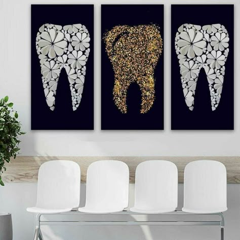 Dental Clinic Tableau, Dental Hygienist Room Decor, Dentist Painting Ideas, Dental Decorations Ideas, Dentist Art Painting, Dental Art Creative, Dentistry Art Painting, Clinic Aesthetic, فن الرسم بالمسامير