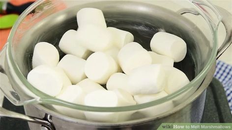 3 Ways to Melt Marshmallows - wikiHow How To Melt Marshmallows, Melt Marshmallows, Melted Marshmallow, Decorated Marshmallows, Melting Marshmallows, Gluten Free Marshmallows, Flavored Marshmallows, Melted Snowman, Dessert Ice Cream