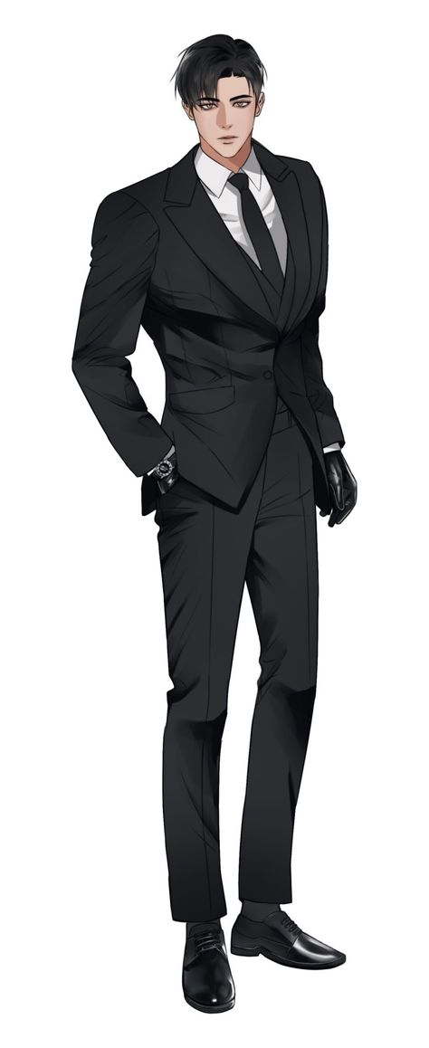 Manga Men Body, Anime Men Full Body Reference, Manhwa Men In Suits, Manhwa Suit Men, Suit Oc Male, Manhwa Men Black Hair, Anime Suit Guy, Handsome Anime Men In Suits, Hot Anime Men Suits