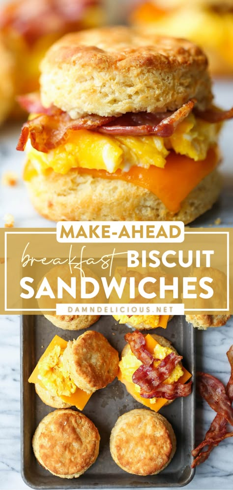 MAKE AHEAD BREAKFAST BISCUIT SANDWICHES Biscuit Sandwiches, Cheese Store, Breakfast Sandwich Recipes, Breakfast Biscuits, Biscuit Sandwich, Make Ahead Breakfast Sandwich, Freezer Breakfast Sandwiches, Bacon And Cheese, Mother's Day Brunch