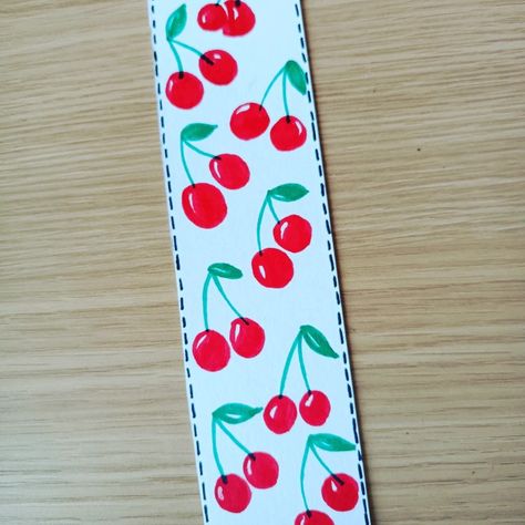 #summerbookmark #cherry #bookmark #handmade #diy #fruitbookmark Cherry Bookmark, Eating Painting, Summer Bookmarks, Disney Princess Coloring Pages, Bookmark Handmade, Biology Lessons, Cocoppa Wallpaper, Cherry Fruit, Princess Coloring Pages