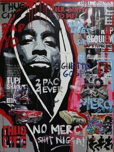 Tupac Art, Tupac Wallpaper, Mode Hip Hop, Tupac Pictures, Hip Hop Artwork, Rapper Art, Arte Punk, Music Collage, Gangsta Rap