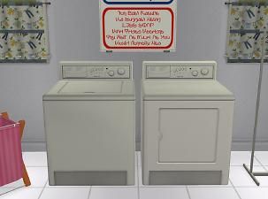 Mod The Sims - Laundry Day Part 1 ~ Washer and Dryer Laundry Lines, Old Washing Machine, Stackable Washer And Dryer, My Sims, Washing Machine And Dryer, Sims Four, Laundry Day, Best Bath, Sims 4 Cas