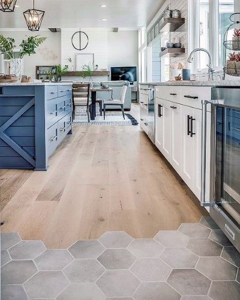 Top 60 Best Kitchen Flooring Ideas - Cooking Space Floors Kitchen Floor Tile Design, Makeover Madness, Modern Kitchen Flooring, Best Flooring For Kitchen, Kitchen Floor Tiles Ideas, Decor Ikea, Floor Tile Design, Concrete Kitchen, Perfect House