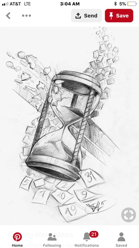 Broken Hourglass, Hour Glass Tattoo Design, Hourglass Drawing, Hourglass Tattoo, Kunst Tattoos, Clock Tattoo Design, Tattoo Zeichnungen, Hourglasses, Octopus Tattoo