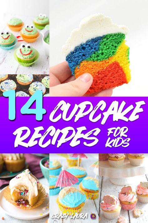 Check out these fun and easy cupcake ideas for kids! Toddler Cupcakes, Easy Cupcake Ideas, Cupcake Ideas For Kids, Kid Friendly Cupcakes, Galaxy Cupcakes, Cupcake Ice Cream Cones, Easy Cupcakes Decoration, Cupcake Recipes For Kids, Frog Cupcakes