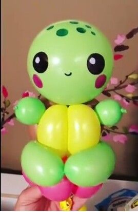 Turtle Birthday Cake, Frog Fish, Balloons Ideas, Dinosaur Balloons, Turtle Birthday, Baby Shawer, Baby Turtles, Balloon Diy, Balloon Art