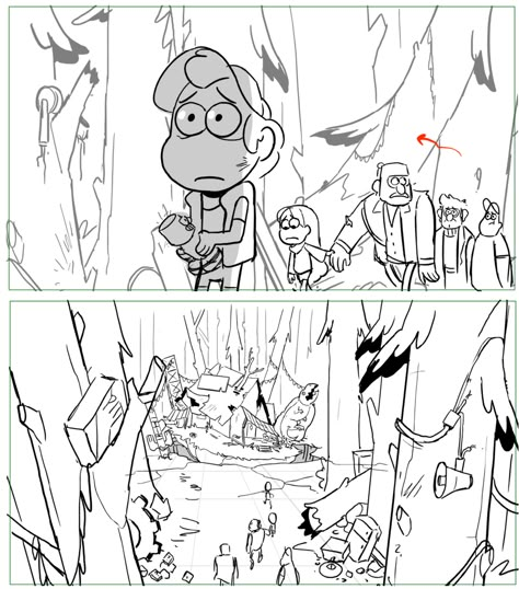 Director / Storyboard Artist Ducktales Gravity Falls This is my personal work. Storyboard Film, Storyboard Examples, Nice Drawings, Storyboard Drawing, Storyboard Ideas, Storyboard Illustration, Animation Storyboard, Comic Tutorial, Bg Design