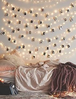 Photo Clip 17Ft - 50 LED Fairy String Lights with 50 Clear Clips for Hanging Pictures, Photo String Lights with Clips - Perfect Dorm Bedroom Wall Decor Wedding Decorations Photo Clip String Lights, Photo String, Fairy Lights Decor, Wall Decor Wedding, Led Fairy String Lights, Ford Broncos, Wedding Wall Decorations, Indoor String Lights, Dorm Bedroom