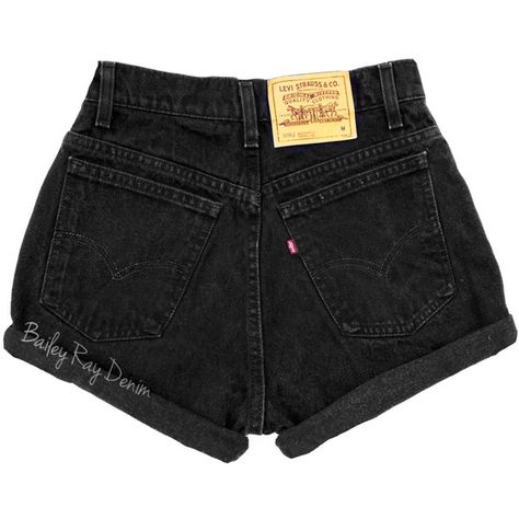 Levis High Waisted Denim Shorts Cuffed Rolled Black Denim Shorts Plain... (1,230 INR) ❤ liked on Polyvore featuring shorts, bottoms, pants, dark olive, women's clothing, ripped denim shorts, high-waisted denim shorts, cotton shorts, vintage high waisted shorts and vintage denim shorts High Waisted Ripped Shorts, Distressed High Waisted Shorts, Vintage High Waisted Shorts, Ragged Jeans, Destroyed Denim Shorts, Vintage Jean Shorts, Vintage Denim Shorts, High Waisted Denim Shorts, Ripped Jean Shorts