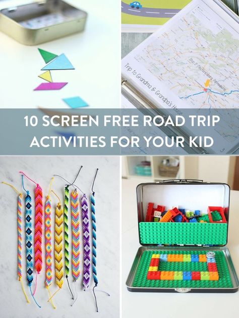 Roundup: 10 Screen-Free Road Trip Activities For Kids - Curbly Screen Free Car Activities, Road Trip Activities For Teens, Kids Diy Christmas Gifts, Road Trip Crafts, Car Trip Activities, Road Trip Activities For Kids, Kid Road Trip Activities, Car Ride Activities, Road Trip Toys