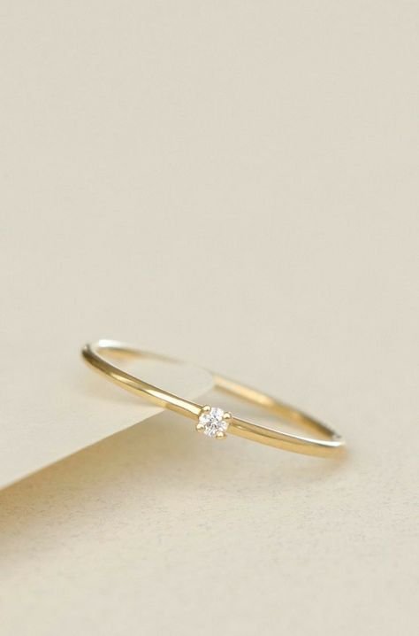 Promise Ring Simple, Promise Rings Simple, Rings Sets, Ring Simple, Ring Ideas, Morganite Engagement Ring, Tiny Diamond, Rings Simple, Ring Vintage