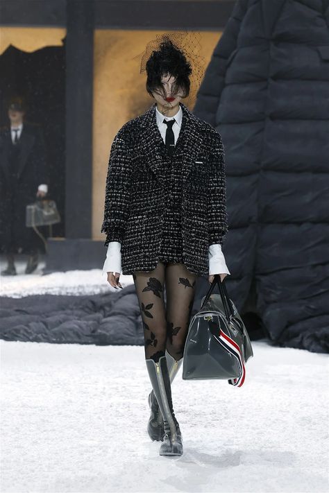 Thom Browne Fashion show, Runway, Ready To Wear Fall Winter 2024, New York Fashion Week, Runway Look Thom Browne Runway, New York Fashion Week Runway, Runway Ready To Wear, 2024 Runway, New York February, Fashion Show Runway, Pin Ideas, Runway Fashion Couture, Runway Outfits