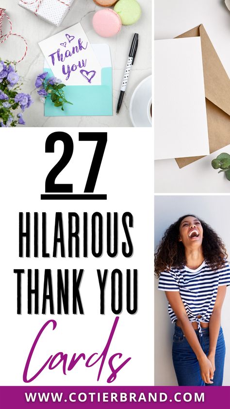 Thank You Funny Quotes, Thank You Funny Humor, Fun Thank You Cards, Thank You Cards Funny, Thank You Card Funny, Thank You Funny, Thank You Cards Diy, Funny Thank You Quotes, Thank You To Coworkers