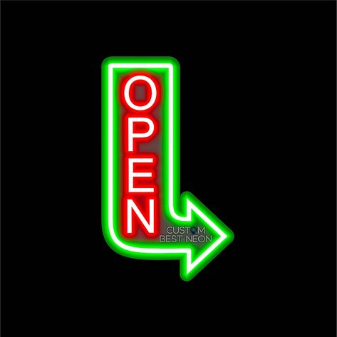 OPEN NEON SIGN outdoor ads, Led Business Open Sign, Make A Statement With A Stunning Custom Neon Open Sign For Business, Restaurant Bar Sign by CustomBestNeon on Etsy Bar Room Decor, Small Canopy, Neon Open Sign, Advertising Methods, Open Sign, Led Wall Art, Open Signs, Bar Room, Walls Room