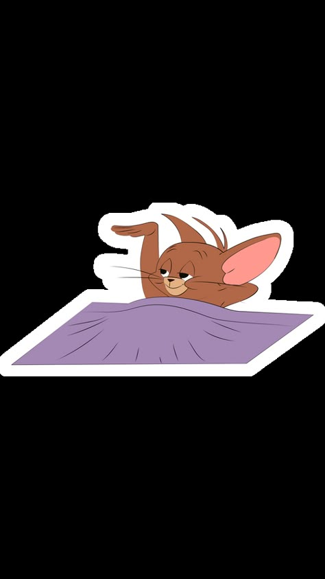 If you feel tired and sleepy, even though you have just wakened up, do as Jerry the mouse recommends you - go to sleep, again. Be calm about everyday things, daily routine, study, and so on, just... Jerry Sleeping, Jerry Stickers, Tom And Jerry Jerry, Routine Study, Jerry The Mouse, Cartoons Jerry, Tired And Sleepy, Best Self Quotes, Tom Y Jerry