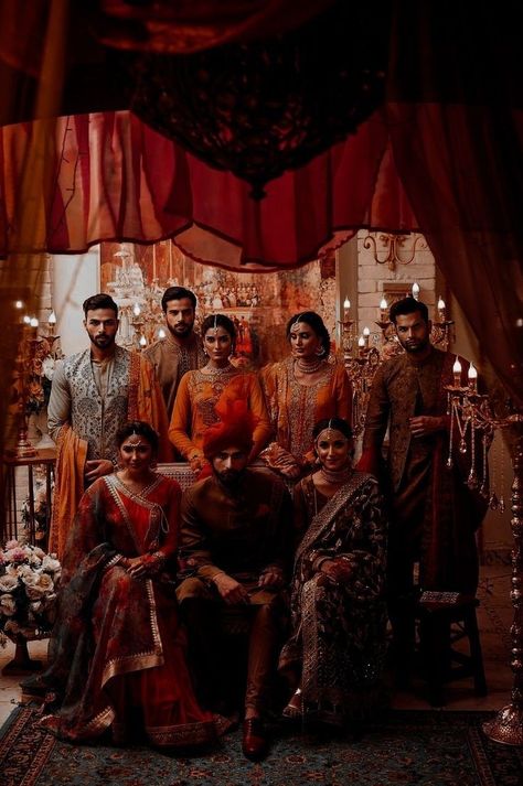 #family #desi #indian #classic #traditional #royalty #darkaesthetic Royal Indian Wedding, Pakistani Aesthetic, Group Photo Poses, Indian Wedding Poses, Indian Bridesmaids, Royal Indian, Family Wedding Photos, Indian Family, Bengali Bride