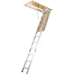 Aluminum Attic Stairs | Aluminum Attic Ladders Attic Organization, Attic Office, Attic Lighting, Garage Attic, Attic Doors, Attic Ladder, Finished Attic, Attic Closet, Attic Playroom