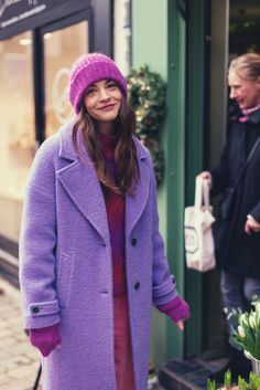 Lilac Coat, Oversized Overcoat, North Of France, Buffy Style, Oversized Coat, Coat Outfits, Cold Day, Long Coat, Wool Coat