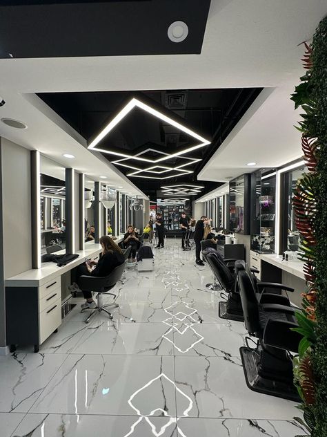 Salon And Barber Shop Ideas, Barber Room Ideas, Aesthetic Barbershop, Barber Studio Ideas, Barbershop Interior Design, Luxury Barbershop, Barbershop Design Interior, Led Lamp Design, Salon Interior Design Ideas