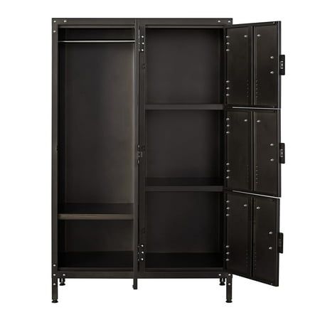 Fesbos multi-cell locker is equipped with doors that can open more than 90 on each shelf. For storing gardening tools and sports equipment, sheets and soap, or canned goods and cups. You can safely store everything from books and sporting goods to liquids and power tools. 55 inch 4 Door Storage Cabinets Material: High quality steel Product Dimension : 55"H x 30"W x 18"D Packaging Size : 55"L x 22"W x 9"H Assemble Required : Yes Weight : 69 lbs Gear Room Organization, Ikea Lockers, Photography Gear Storage, Gym Equipment Storage, Sports Equipment Storage, Locker Furniture, Gear Room, Employee Lockers, Retro Wardrobe