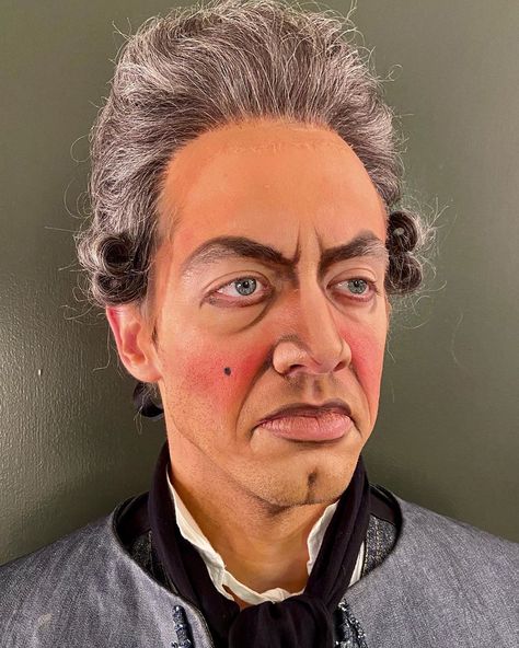 Theater Make Up Ideas, Male Theatre Makeup, Theatre Makeup Stage, Scrooge Makeup, Matilda Makeup, Stage Makeup Theatre, Boy Halloween Makeup, Historical Makeup, Theater Makeup