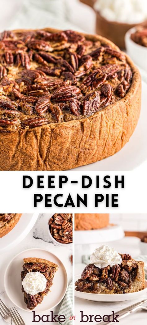 This eye-catching pie is an impressive addition to your holiday dessert offerings. Small slices work well and will make it go further than a regular 9-inch pie. And from my own experience, I’m guessing you’ll be asked to make this one again and again! Deep Dish Pecan Pie, Deep Dish Pies, Cream Cheese Crust, Classic Apple Pie, Holiday Baking Recipes, Cheese Crust, Cakes Recipes, Sweet Treats Recipes, Favorite Dessert