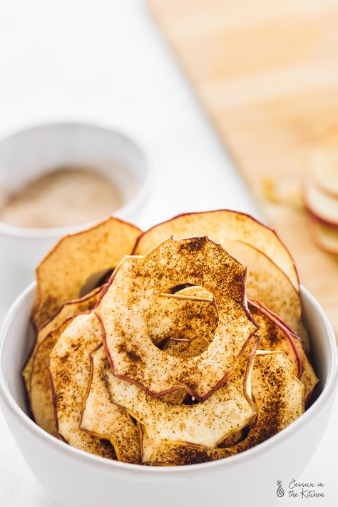 Cinnamon Apple Chips Baked, Dried Apple Chips, Cinnamon Apple Chips, Apple Chips Baked, Guilt Free Snacks, Wholesome Snacks, Apple Chips, Fall Snacks, Cinnamon Chips