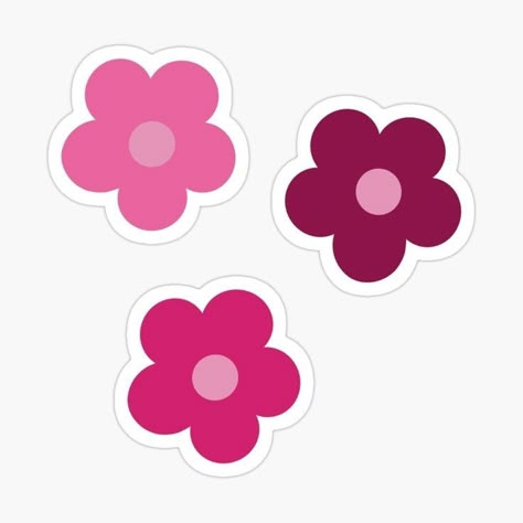 Pink Flower Sticker Printable, Pink Stickers Printable, Pink Stickers Aesthetic Printable, Pink Printable Stickers, Pink Cute Stickers, Stickers Rosa, Cute Flower Stickers, Pink Flower Sticker, Cutie Sticker