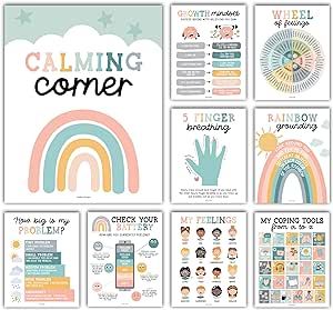 9 Boho Calming Corner Posters For Classroom Must Haves For Teachers - Calm Down Corner Supplies Elementary, Feelings Chart For Kids Ages 4-8, Emotions Chart For Kids, Calming Corner Items Kids Calming Corner Posters Free Printable, Calm Corner In Classroom, Kids Calming Corner, Emotions Chart For Kids, Feelings Chart For Kids, Calming Corner Posters, Classroom Must Haves, Emotions Chart, Posters For Classroom