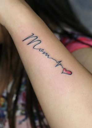 Mother Love Heartbeat Tattoo With Word Tattoos With Words, Heartbeat Tattoos, Tattoo With Words, Heartbeat Tattoo Design, Heartbeat Tattoo, Symbol Of Life, Heart Rhythms, Mother Love, Heart Tattoo Designs