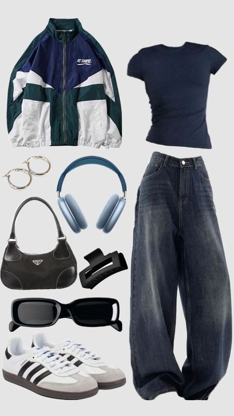 Going Out Tomboy Outfits, Fits With Accessories, Types Of Outfits Style, Fashion School Outfits, Autumn Streetwear, Street Style Outfits Casual, Fall Ootd, Streetstyle Outfit, Outfit Inspo Casual