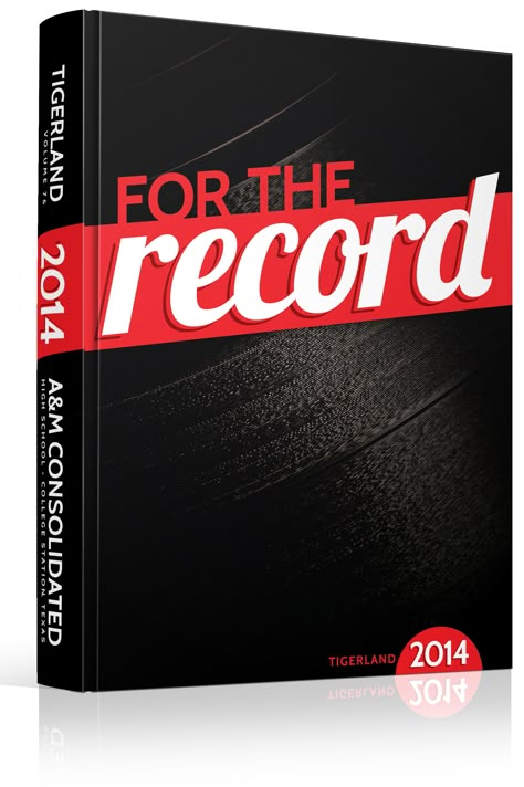 Yearbook Cover - Unused - "For The Record" Theme - Retro, Music, Vinyl, Album Yearbook Cover Ideas, Yearbook Mods, Yearbook Covers Themes, Yearbook Covers Design, Yearbook Class, Yearbook Cover, Yearbook Spreads, Throwback Songs, Yearbook Layouts