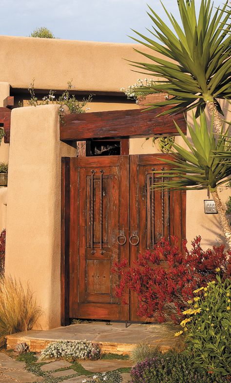 Entry Gate - La Puerta Originals Exterior Gate, Front Door Landscaping, Mexican Doors, Old Gates, Farm Entrance, Garden Gates And Fencing, Garden Gate Design, House Main Door, Entry Gate